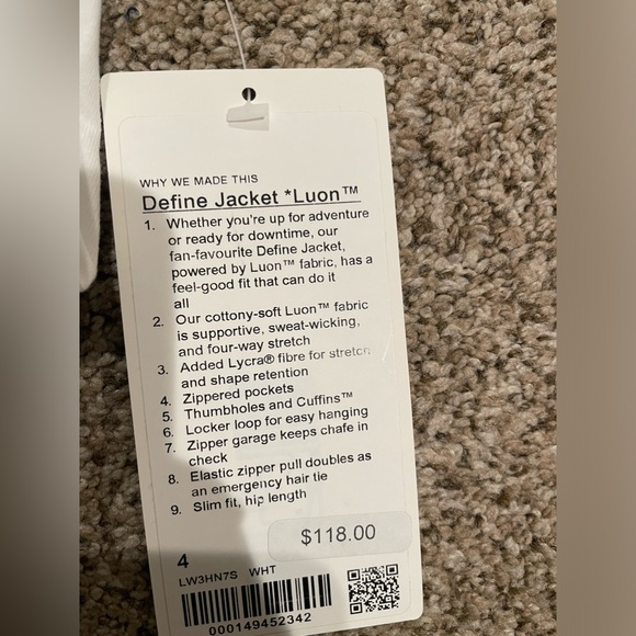 NWT Define Jacket *Luon Full Length - Picture 3 of 5